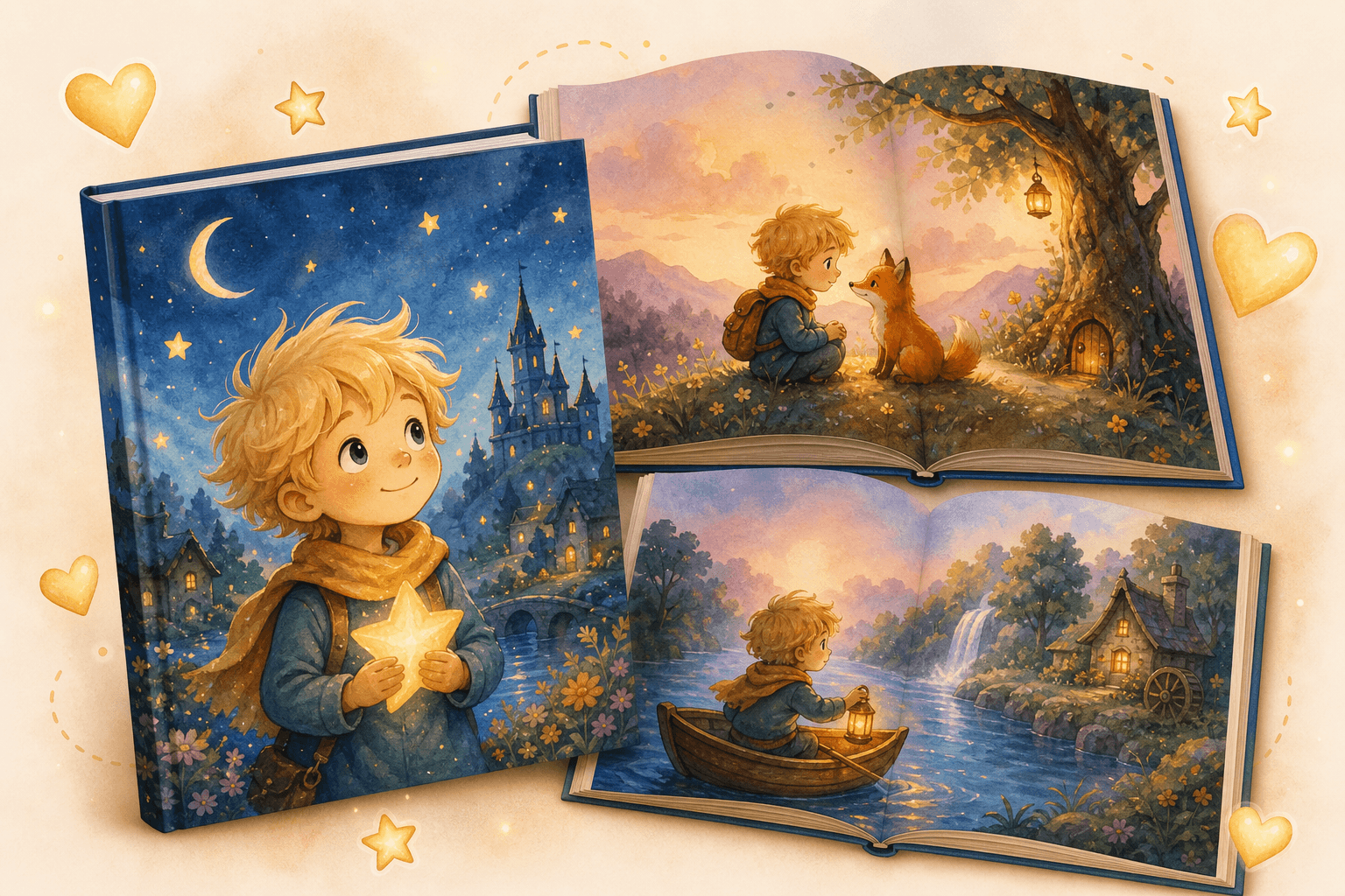 Illustrerad barnbok redo att delas, publiceras eller tryckas